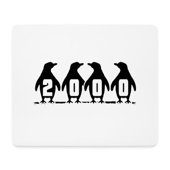 2000 geburtstag pinguin party winterschwimmer - Mousepad (Querformat) - Weiß - Vorne