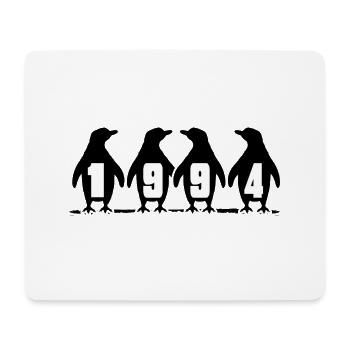 1994 Birthday Penguin Party Winter Swimmers - Mouse Pad (horizontal) - white - Front