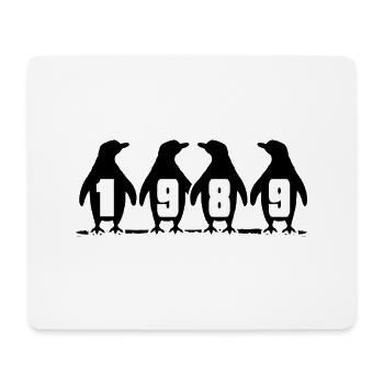1989 geburtstag pinguin party winterschwimmer - Mousepad (Querformat) - Weiß - Vorne