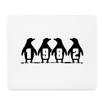 1982 Birthday Penguin Party Winter Swimmers - Mouse Pad (horizontal) - white - Front