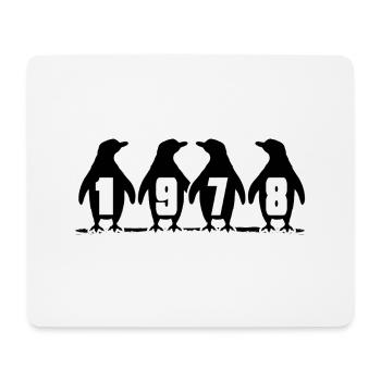 1978 Penguin Birthday Ice Bath Anniversary Party - Mouse Pad (horizontal) - white - Front