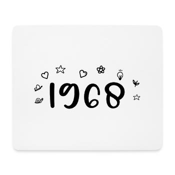 Jubiläum 1968 1968 Rückblick 1968 - Mousepad (Querformat) - Weiß - Vorne