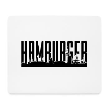 HAMBURGER HAMBURG - Mousepad (Querformat) - Weiß - Vorne
