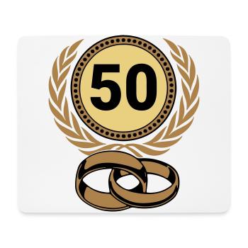 Goldene Hochzeit , 50 Jahre (25) - Mousepad (Querformat) - Weiß - Vorne