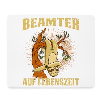 Civil servant for life. Sloth - Mouse Pad (horizontal) - white - Front