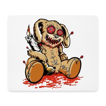 Mignonnes poupées vaudou Teddy Bear Creepy - Tapis de souris (format paysage) - blanc - Devant