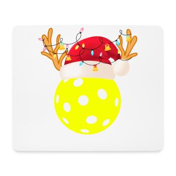 Joueur de pickleball de Noël Sport Paddleball - Tapis de souris (format paysage) - blanc - Devant