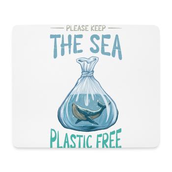 Halten Sie Das Meer Plastikfrei Für Das Klima - Mousepad (Querformat) - Weiß - Vorne