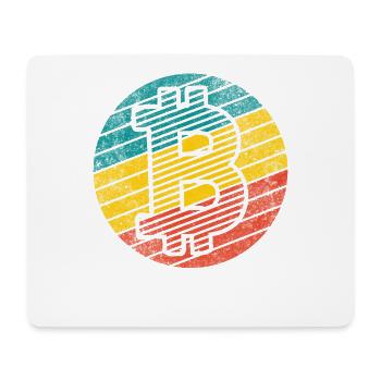 Blockchain B Retro-design For Crypto Investors - Mouse Pad (horizontal) - white - Front