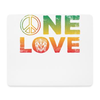 A Love Design For Reggae Rasta - Mouse Pad (horizontal) - white - Front