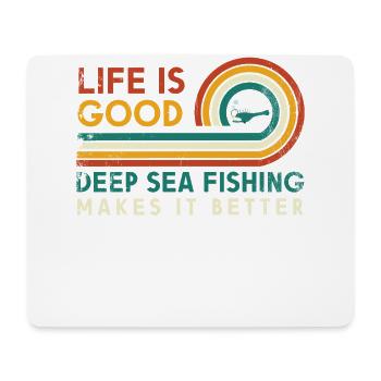 Life is good. The Crocodile Hunt Makes It - Mouse Pad (horizontal) - white - Front