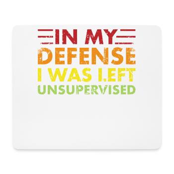 Retro Zu Meiner Verteidigung Wurde Ich - Mousepad (Querformat) - Weiß - Vorne