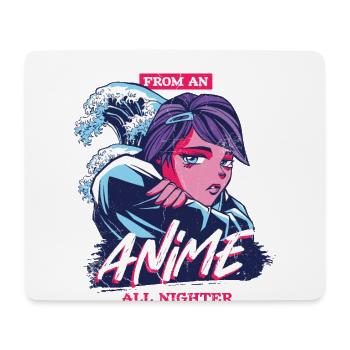 Récupération d’un anime toute la nuit pour l’animation - Tapis de souris (format paysage) - blanc - Devant
