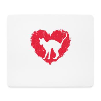 Sphynx-katze Ist Mein Valentinsgruß-herz-design - Mousepad (Querformat) - Weiß - Vorne