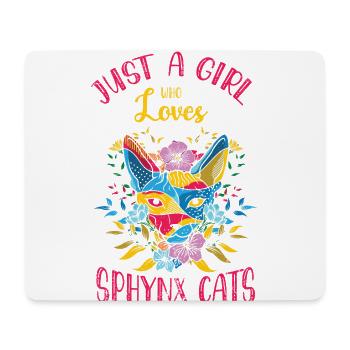 Nur Ein Mädchen, Das Sphynx-katzen Für - Mousepad (Querformat) - Weiß - Vorne