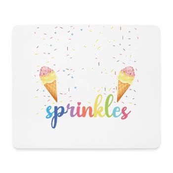La vie est meilleure avec des saupoudrages pour frozen sweet fan - Tapis de souris (format paysage) - blanc - Devant