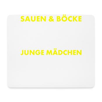 Jäger und Schürzenjäger Design mit lustigem Spruch - Mousepad (Querformat) - Weiß - Vorne
