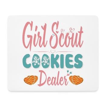 Girl Scout Cookies Dealer pour les boulangers ou les fans de pâtisserie - Tapis de souris (format paysage) - blanc - Devant