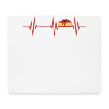 Gâteau Heartbeat pour les boulangers ou les amateurs de pâtisserie - Tapis de souris (format paysage) - blanc - Devant