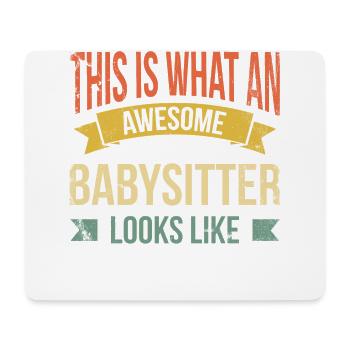 So Sieht Ein Toller Babysitter Aus - Mousepad (Querformat) - Weiß - Vorne