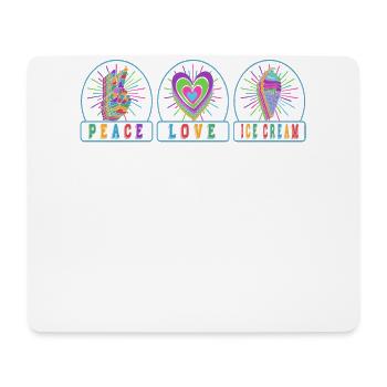 Friedensliebes-eiscreme Für Gefrorenen Süßen Fan - Mousepad (Querformat) - Weiß - Vorne