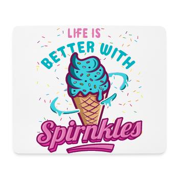 Das Leben Ist Besser Mit Spirnkles Für Gefrorenen - Mousepad (Querformat) - Weiß - Vorne
