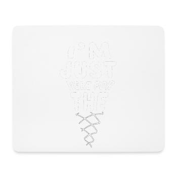 Je ne suis ici que pour la crème glacée cone pour congelé - Tapis de souris (format paysage) - blanc - Devant