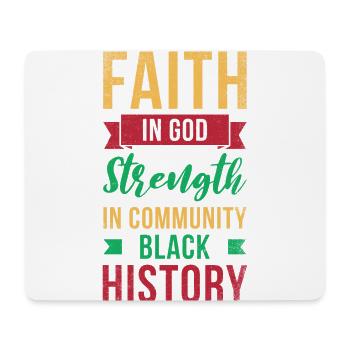 Glaube An Gott, Stärke In Der Gemeinschaft, - Mousepad (Querformat) - Weiß - Vorne
