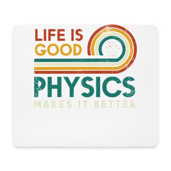 Das Leben Ist Gut Physik Macht Es Besser Physiker - Mousepad (Querformat) - Weiß - Vorne