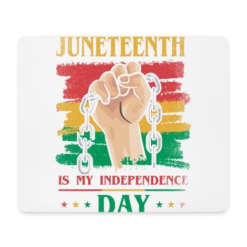 Juneteenth est mon jour de l’indépendance pour la fierté - Tapis de souris (format paysage) - blanc - Devant