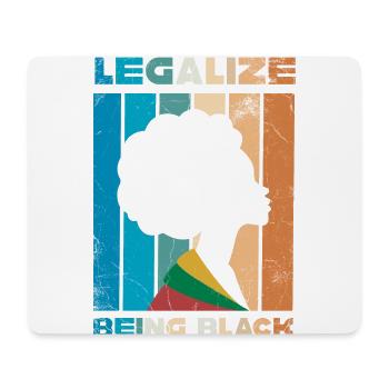 Legalize it to be black, retro for - Mouse Pad (horizontal) - white - Front