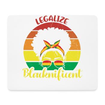 Legalize Blacknificent Retro For Pride - Mouse Pad (horizontal) - white - Front
