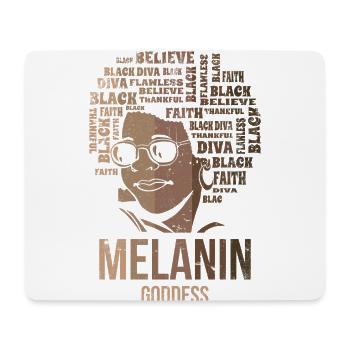 Déesse mélanine pour la fierté afro-américains - Tapis de souris (format paysage) - blanc - Devant