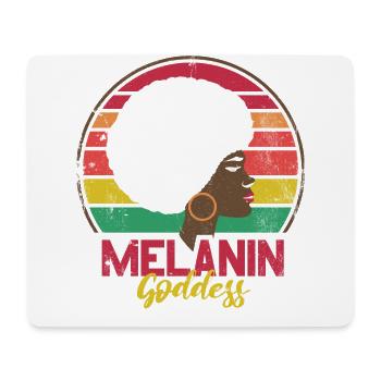 Déesse mélanine rétro pour les fiers Afro-Américains - Tapis de souris (format paysage) - blanc - Devant