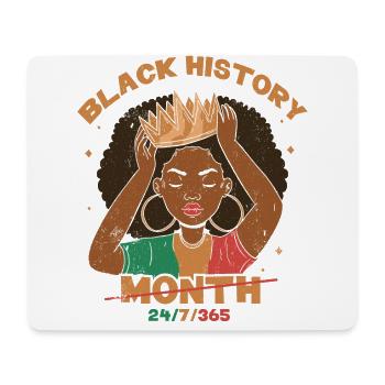 Mois de l’histoire des Noirs 24/7/365 pour Pride African - Tapis de souris (format paysage) - blanc - Devant
