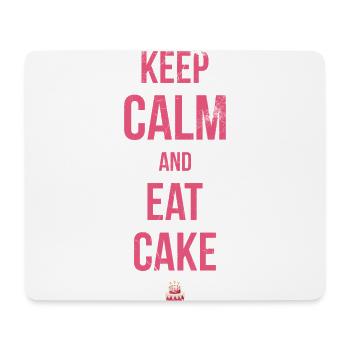 Bleiben Sie Ruhig Und Essen Sie Kuchen Für Bäcker - Mousepad (Querformat) - Weiß - Vorne