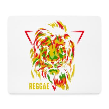 Reggae lion design Pour les amateurs de musique reggae - Tapis de souris (format paysage) - blanc - Devant