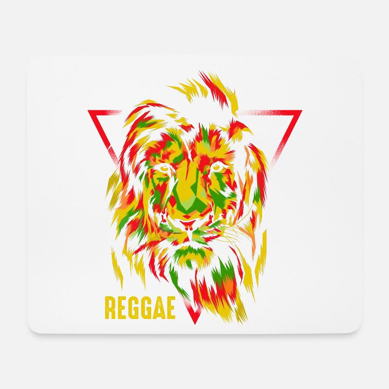 Reggae lion design For reggae music lovers - Mouse Pad (horizontal) - white
