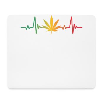 Heartbeat Design For Reggae - Mouse Pad (horizontal) - white - Front