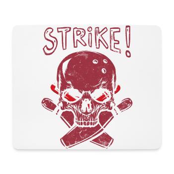Conception de bol pour Bowler Bowling Player Sport Skull - Tapis de souris (format paysage) - blanc - Devant