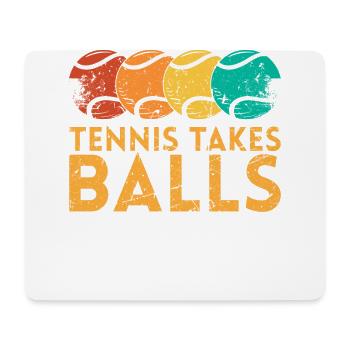 Tennis Takes Balls Design Für Tennisfans - Mousepad (Querformat) - Weiß - Vorne