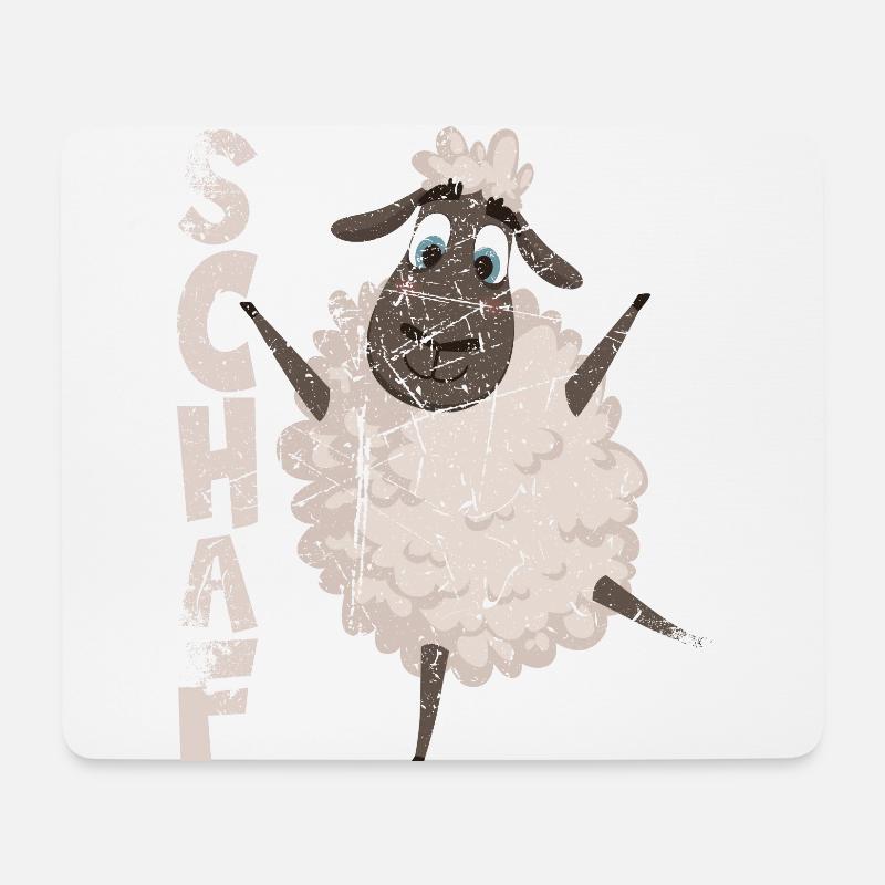 Schafe braucht der Schäfer, lustiges Schaf - Mousepad (Querformat) - Weiß