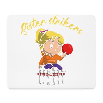 Bowl Design Für Bowler Bowling Spieler Schwester - Mousepad (Querformat) - Weiß - Vorne