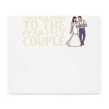 Félicitations au couple poire-fect - Tapis de souris (format paysage) - blanc - Devant