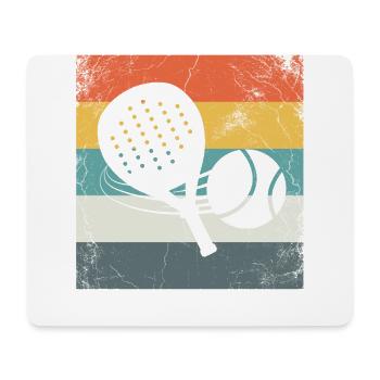 Padelschlägerball Retro-design Für Padel-tennis - Mousepad (Querformat) - Weiß - Vorne