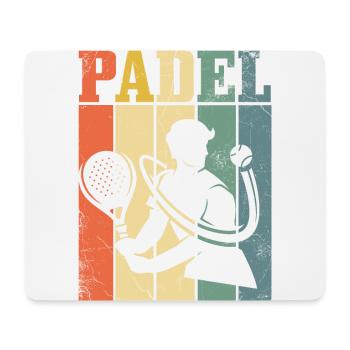 Padelschlägerball Retro-design Für Padel-tennis - Mousepad (Querformat) - Weiß - Vorne