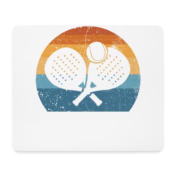 Padel Raquette Ball Retro Design Pour Padel Tennis - Tapis de souris (format paysage) - blanc - Devant