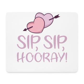 Sip Sip Hurra Marriage Draft pour le marié - Tapis de souris (format paysage) - blanc - Devant