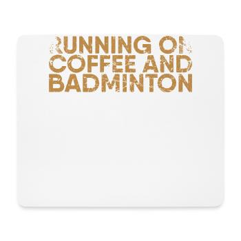 Courir sur le café et le badminton pour le badminton - Tapis de souris (format paysage) - blanc - Devant