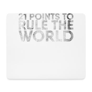 21 points pour faire le monde pour les joueurs de badminton - Tapis de souris (format paysage) - blanc - Devant